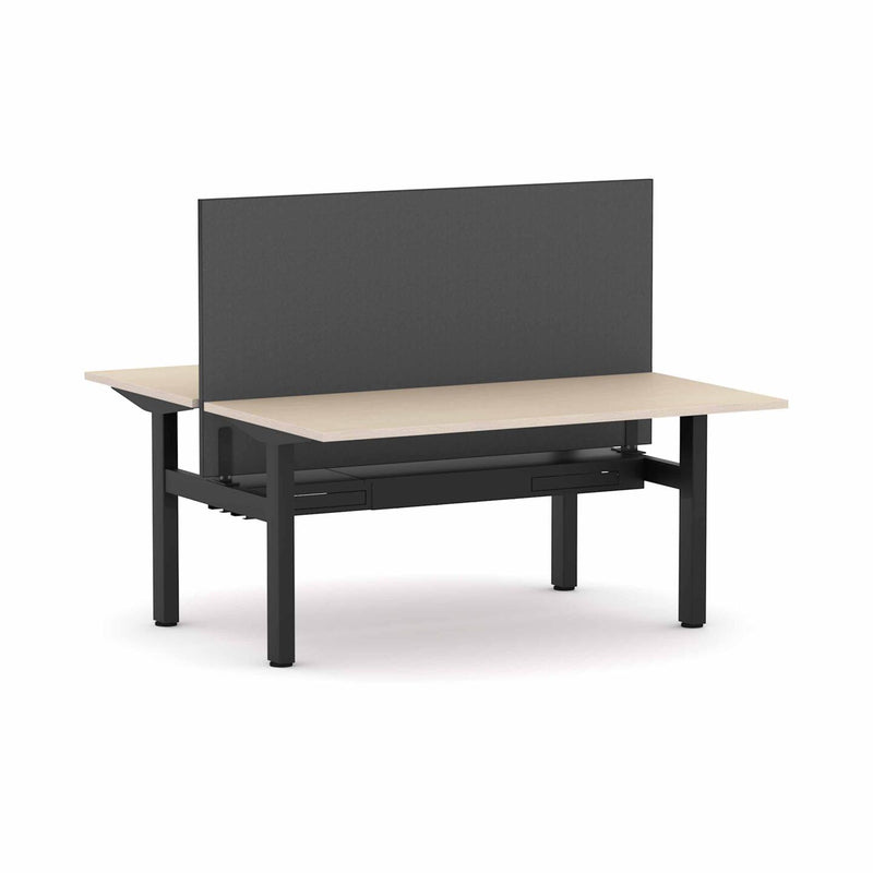 Klass Fixed 2-Person Double-sided Desk Workstation with Edge25 Screen