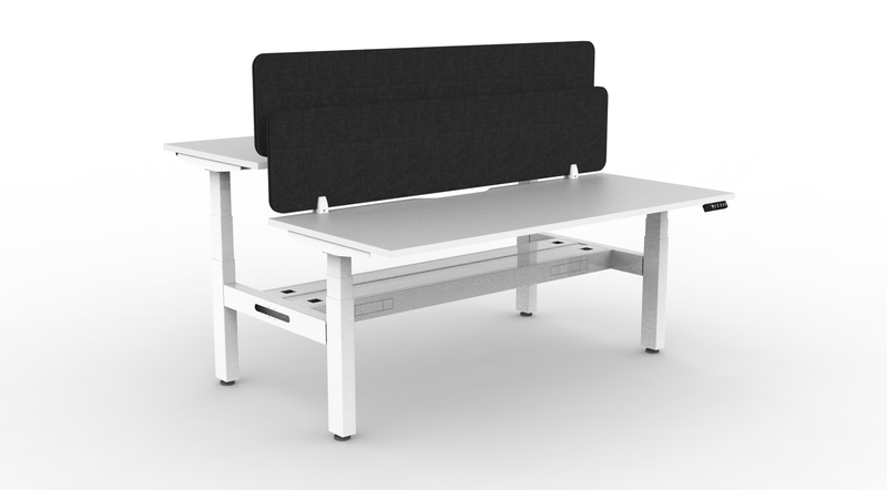 BOOST Plus + Electric Height Adjustable Back to Back Workstation with Eco Screens (2 Person)