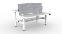 BOOST Plus + Electric Height Adjustable Back to Back Workstation with Eco Screens (2 Person)