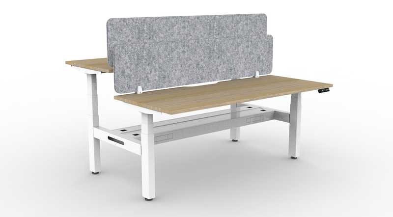 BOOST Plus + Electric Height Adjustable Back to Back Workstation with Eco Screens (2 Person)