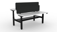 BOOST Plus + Electric Height Adjustable Back to Back Workstation with Eco Screens (2 Person)