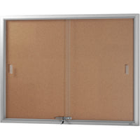 Be Noticed Sliding Door Notice Cases - Corkboard