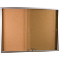 Be Noticed Sliding Door Notice Cases - Corkboard