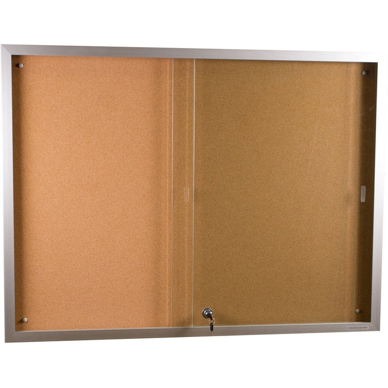 Be Noticed Sliding Door Notice Cases - Corkboard