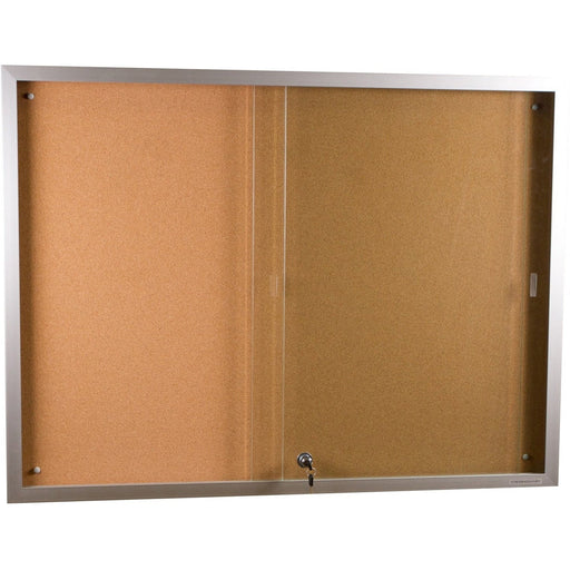 Be Noticed Sliding Door Notice Cases - Corkboard
