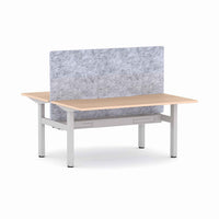 Klass Fixed 2-Person Double-sided Desk Workstation with AcoustiQ Screen