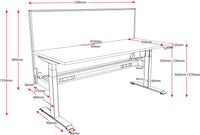Boost Light Electric Height Adjustable Single Sided Workstation
