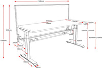 Boost Light Electric Height Adjustable Single Sided Workstation