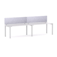 Axis 2 User Single-Sided Desks, 50x50mm Square Leg Design. Includes: AcoustiQ Screen