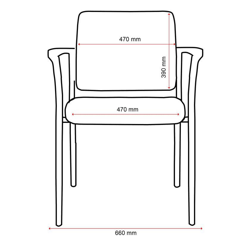 Buro Lindis SafeTex - 4 Leg with arms
