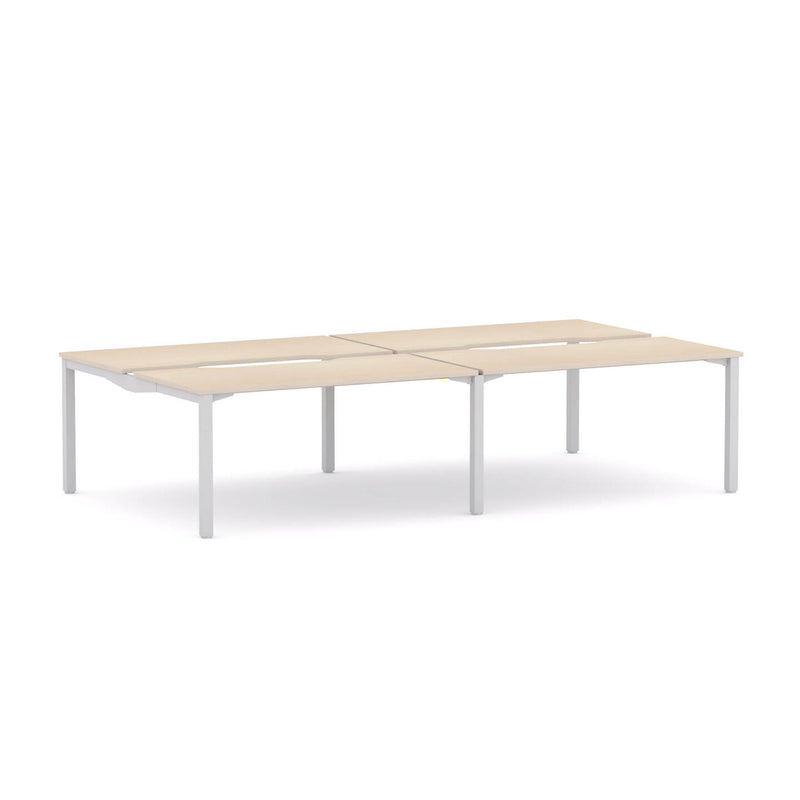 Axis Stretch 4-Person Double-sided Desk Workstation