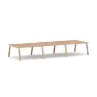 Plantation 6-Person Double-sided Desk Workstation Oak