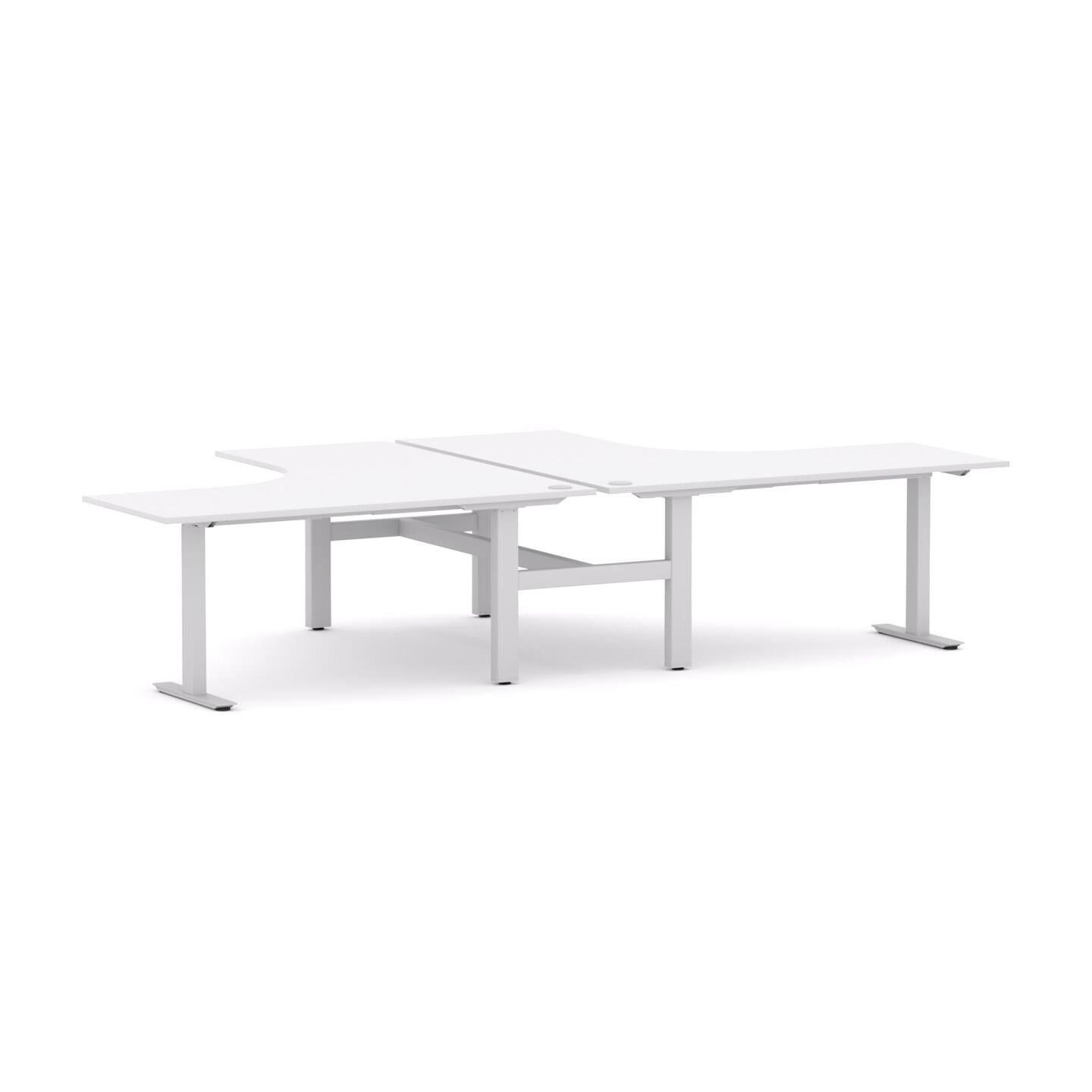 Agile Fixed Rectangle 2-Person 90° Workstation