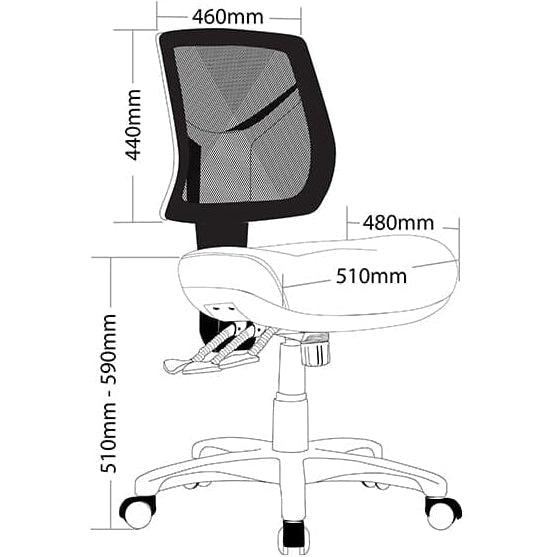 Chelsea 3 Lever Mesh Back Big Boy Seat Task Chair