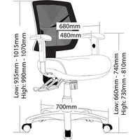 Chelsea 3 Lever Mesh Back Big Boy Seat Task Chair