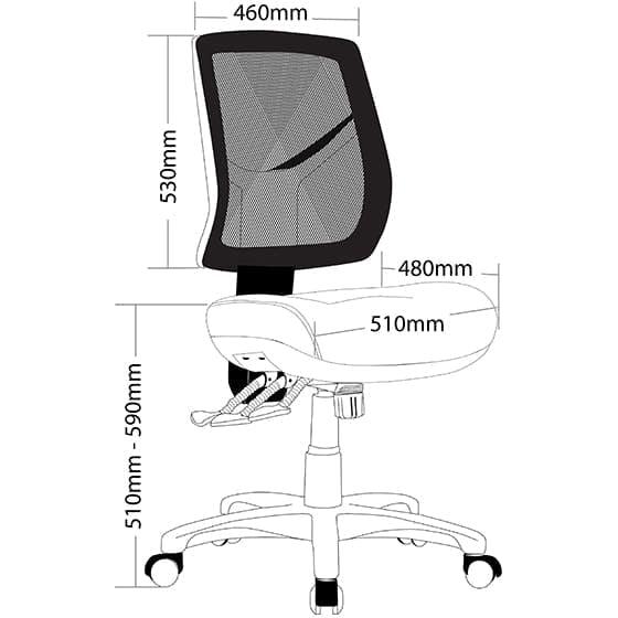 Chelsea 3 Lever Mesh Back Big Boy Seat Task Chair
