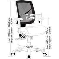 Chelsea 3 Lever Mesh Back Big Boy Seat Task Chair