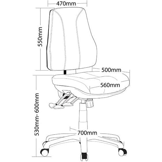 Comfort 3 Lever Mega Big Boy Seat Task Chair