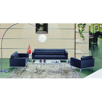 Como 3 Seater Leather Lounge