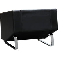 Cube Single Leather Lounge - Black