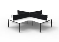 Infinity Profile Leg Corner Workstation - 4 Persons With Eco Panel