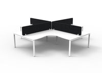 Infinity Profile Leg Corner Workstation - 4 Persons With Eco Panel