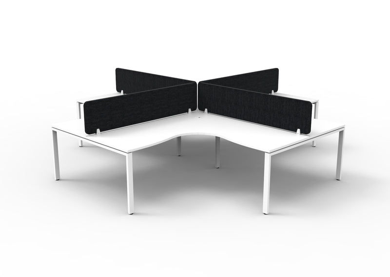 Infinity Profile Leg Corner Workstation - 4 Persons With Eco Panel