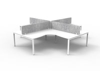 Infinity Profile Leg Corner Workstation - 4 Persons With Eco Panel