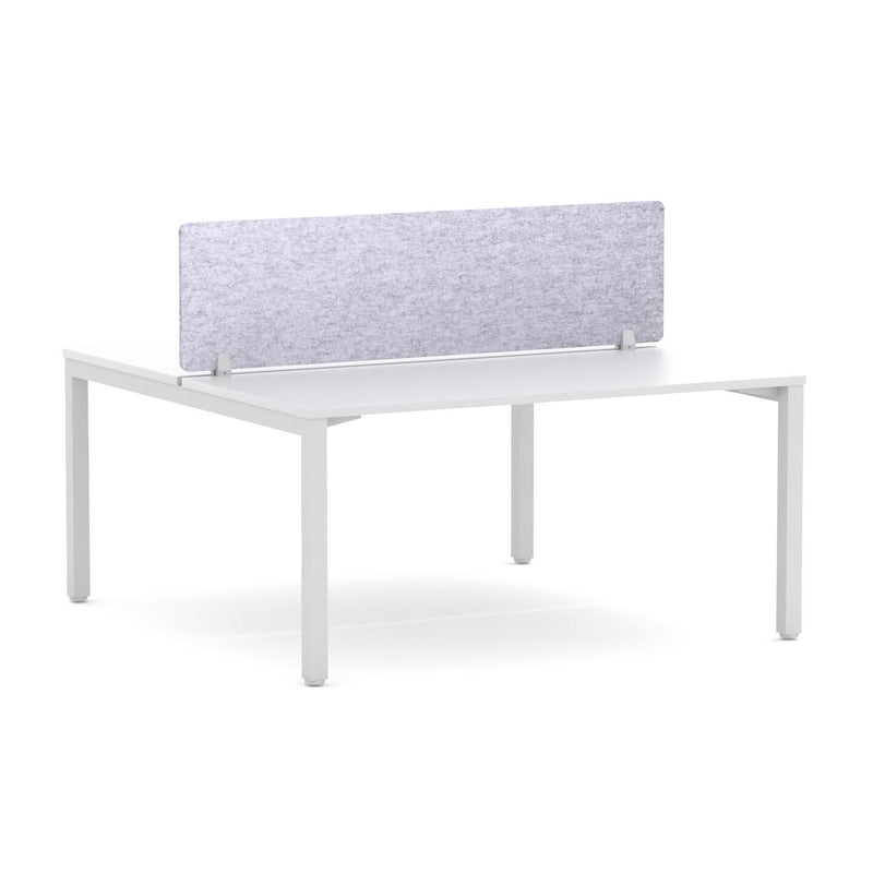 Axis 2 User Double-Sided Desks, 50x50mm Square Leg Design. Includes: AcoustiQ Screen