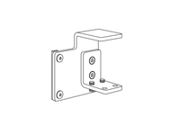 Studio 50mm Clamp Bracket to connect Single Workstation to Hung Screen transom