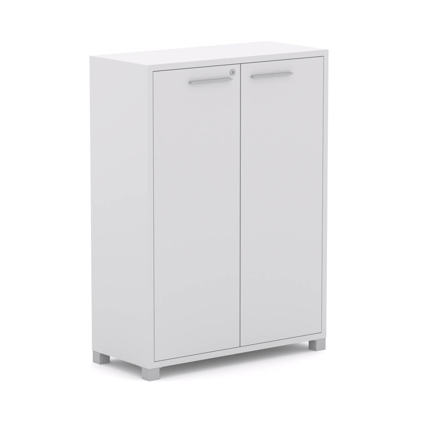 Axis Cupboard with 2x Adjustable Shelves: W900mm x D400mm x H1250mm - White