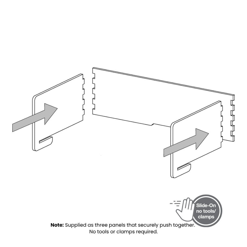 SANA Serenity Desk Screen Sit-Stand Slider Surround