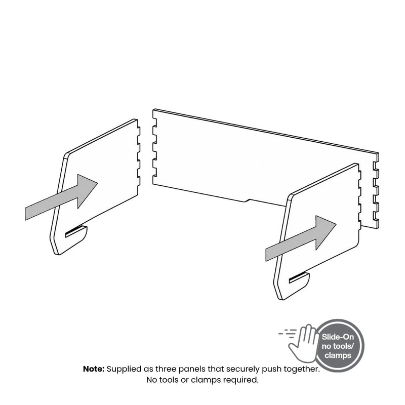 SANA Serenity Desk Screen Sit-Stand Slider Surround