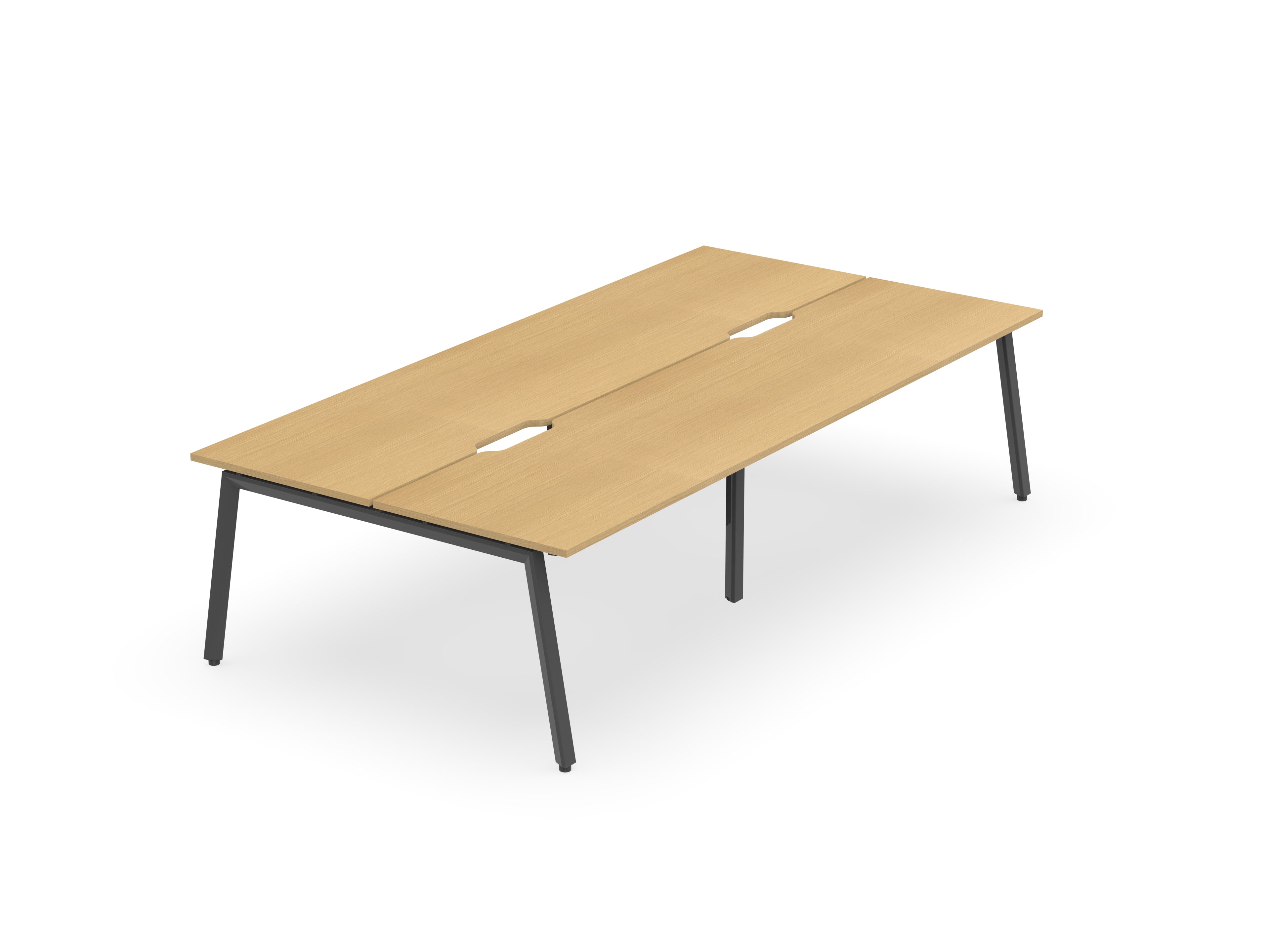 Daytona 4 Person Double Sided Workstation - Without Screen