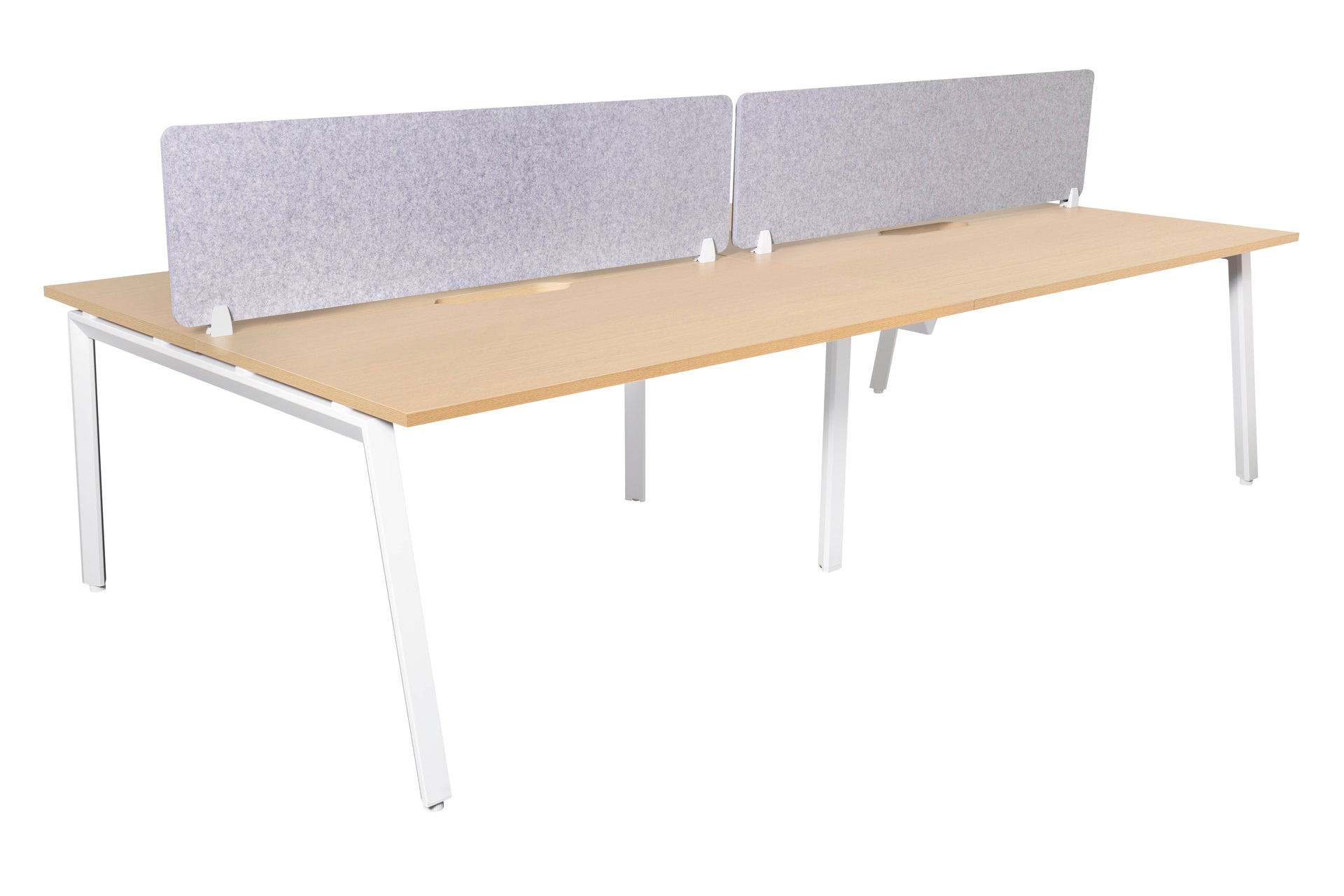 Daytona 4 Person Double Sided Workstation - With Screen