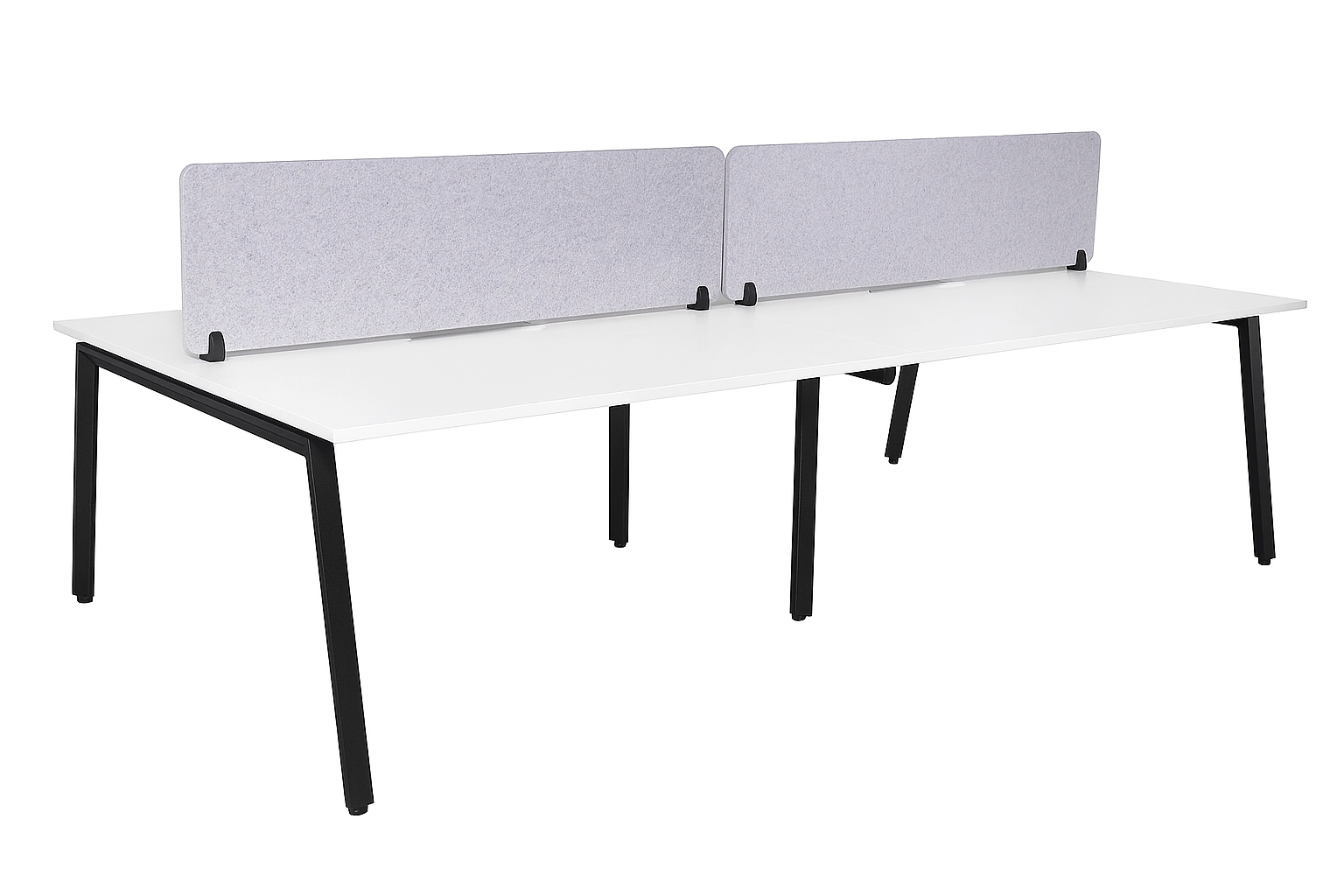 Daytona 4 Person Double Sided Workstation - With Screen