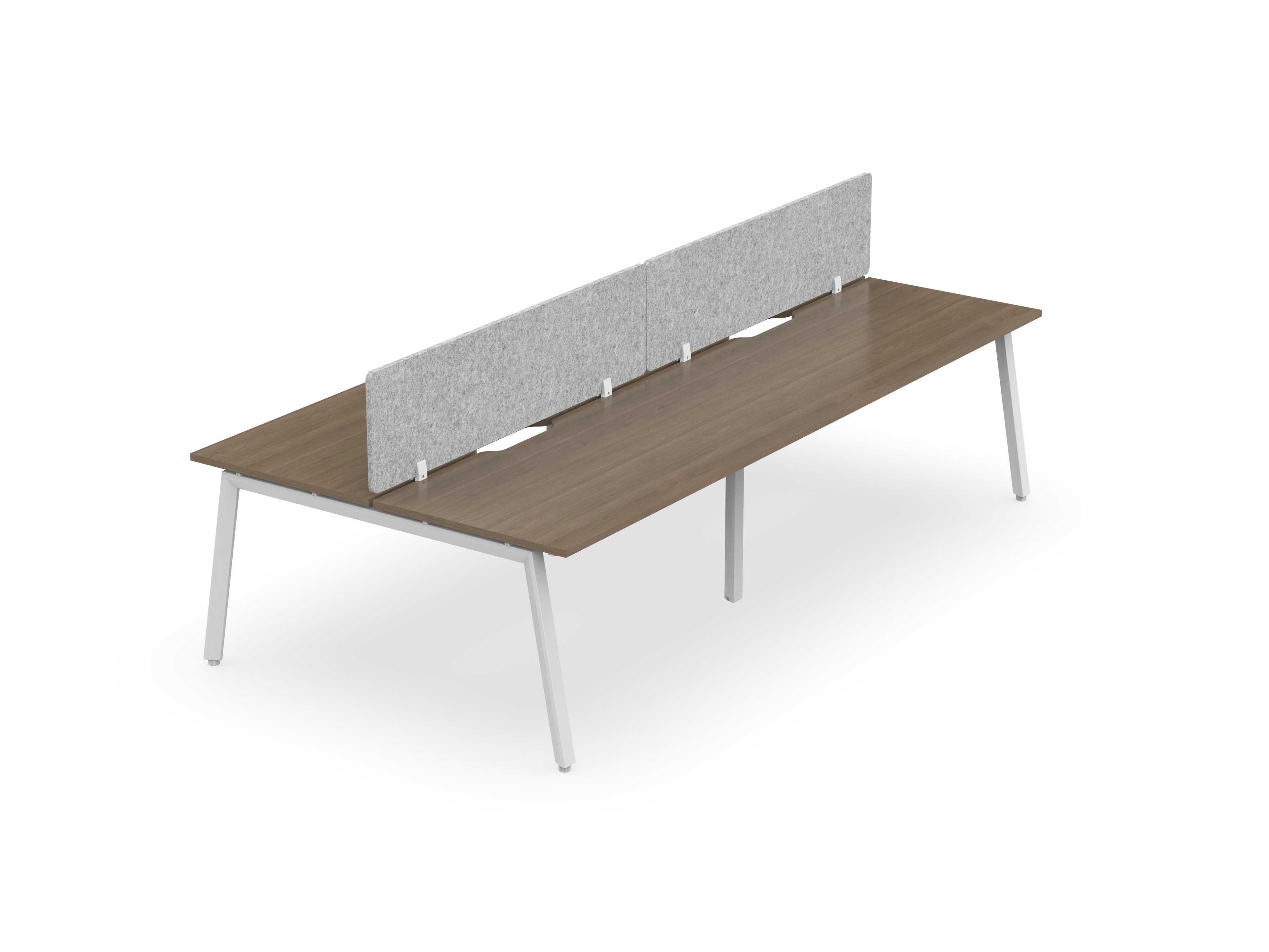 Daytona 4 Person Double Sided Workstation - With Screen