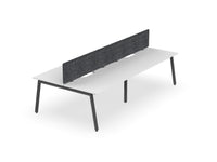Daytona 4 Person Double Sided Workstation - With Screen