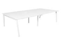 Daytona 4 Person Double Sided Workstation - Without Screen