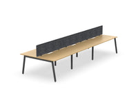 Daytona 6 Person Double Sided Workstation - With Screen
