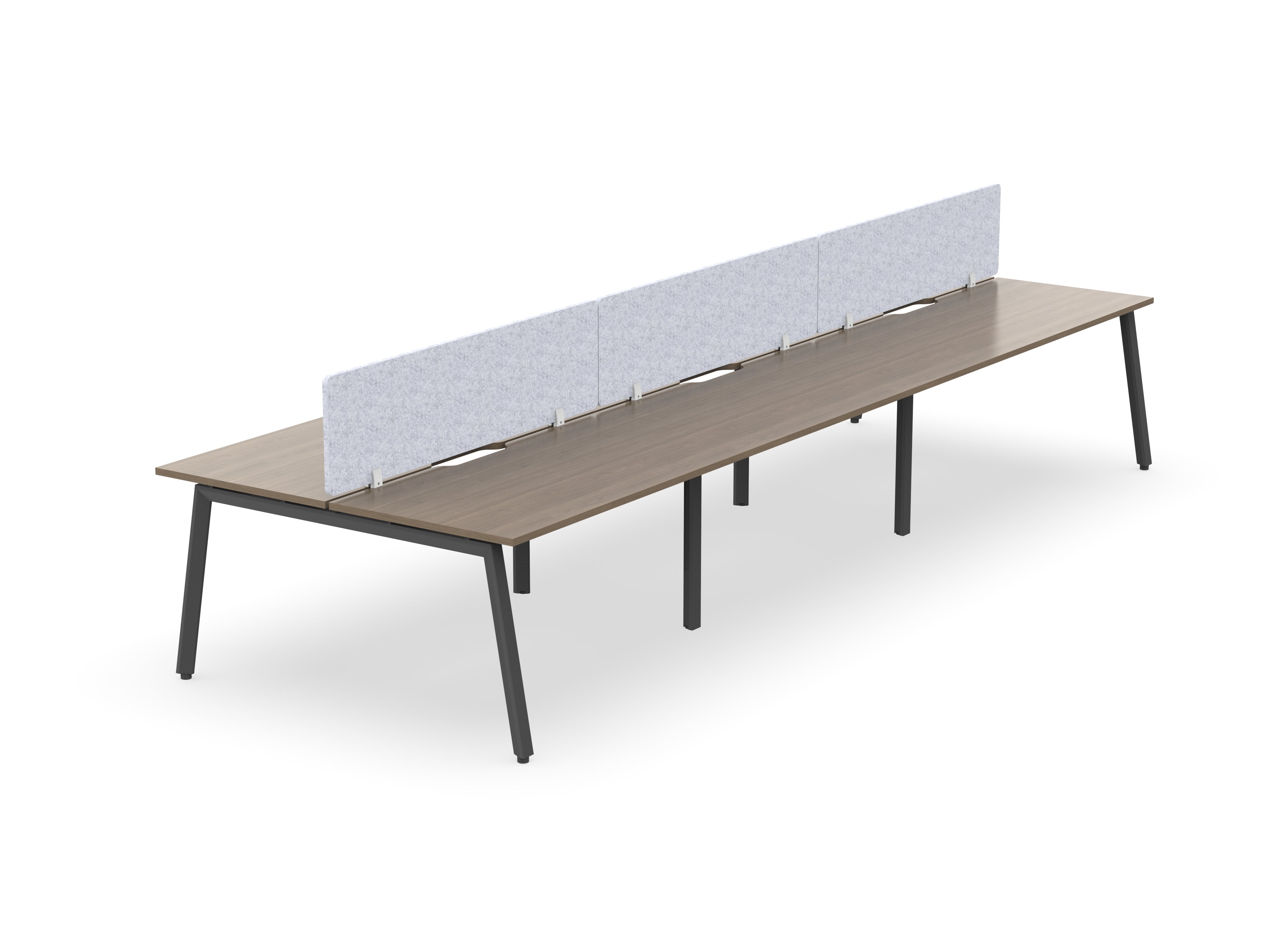 Daytona 6 Person Double Sided Workstation - With Screen