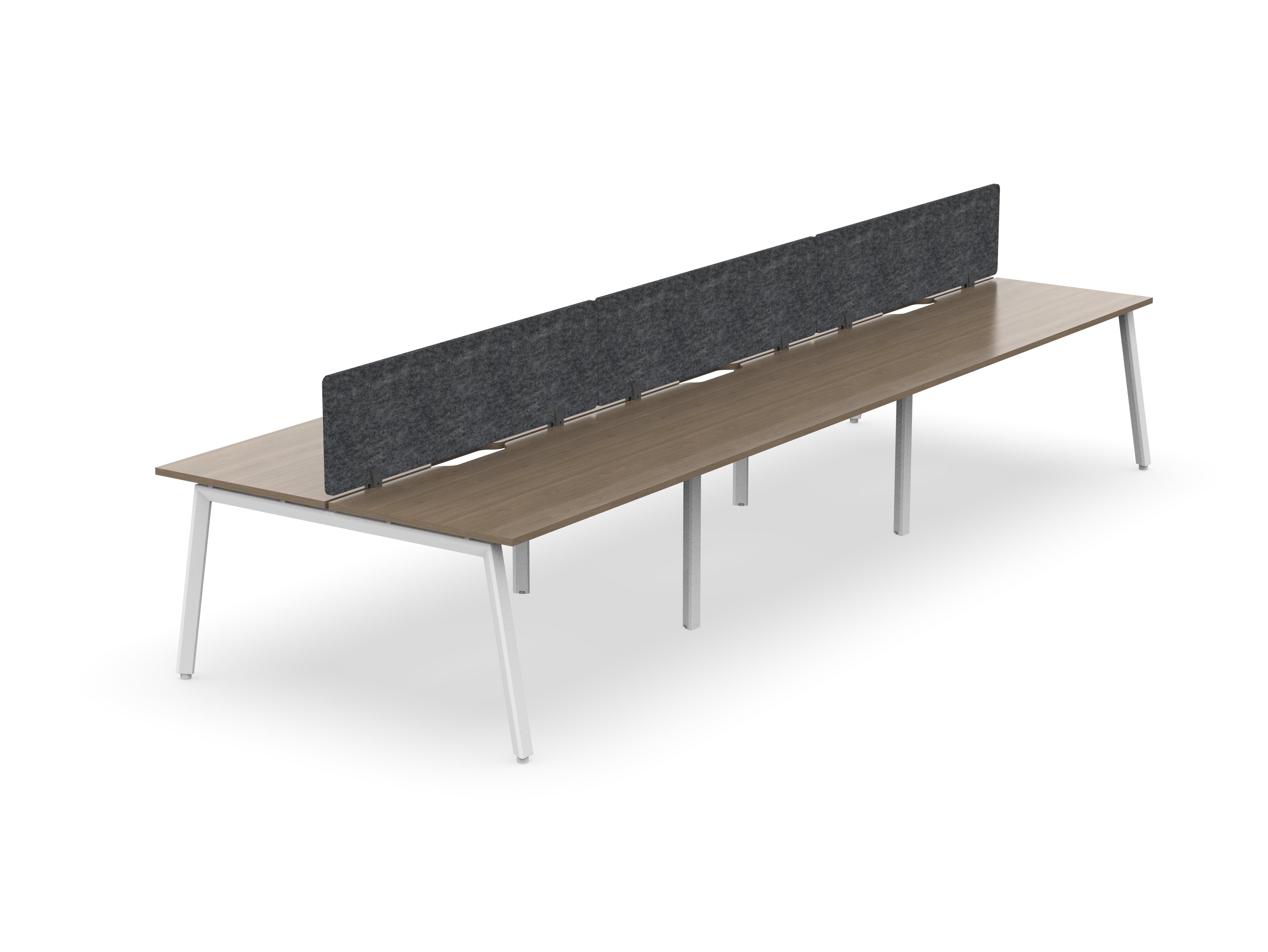 Daytona 6 Person Double Sided Workstation - With Screen