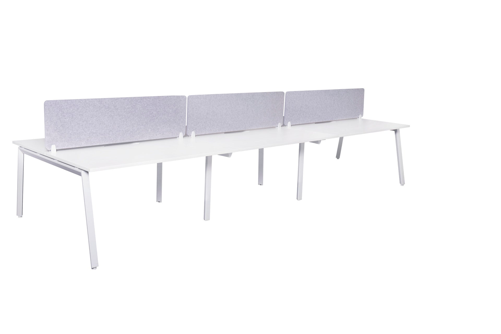 Daytona 6 Person Double Sided Workstation - With Screen