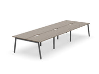 Daytona 6 Person Double Sided Workstation - Without Screen