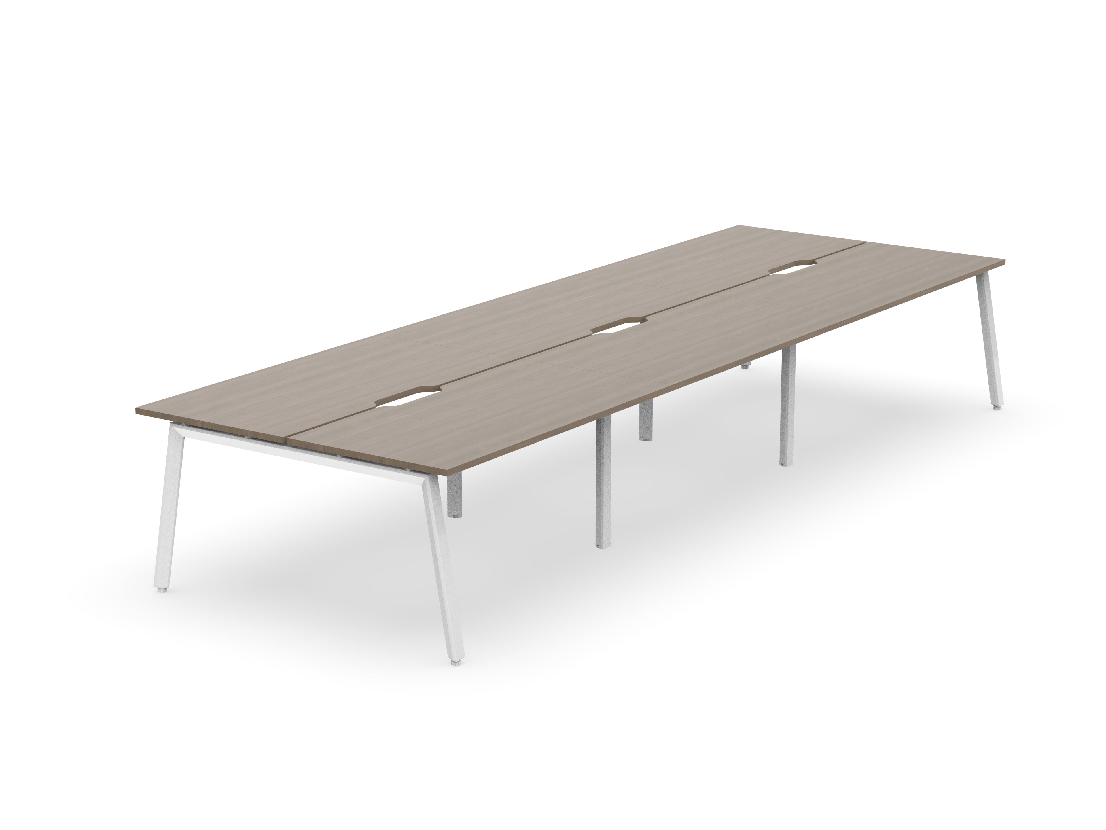 Daytona 6 Person Double Sided Workstation - Without Screen