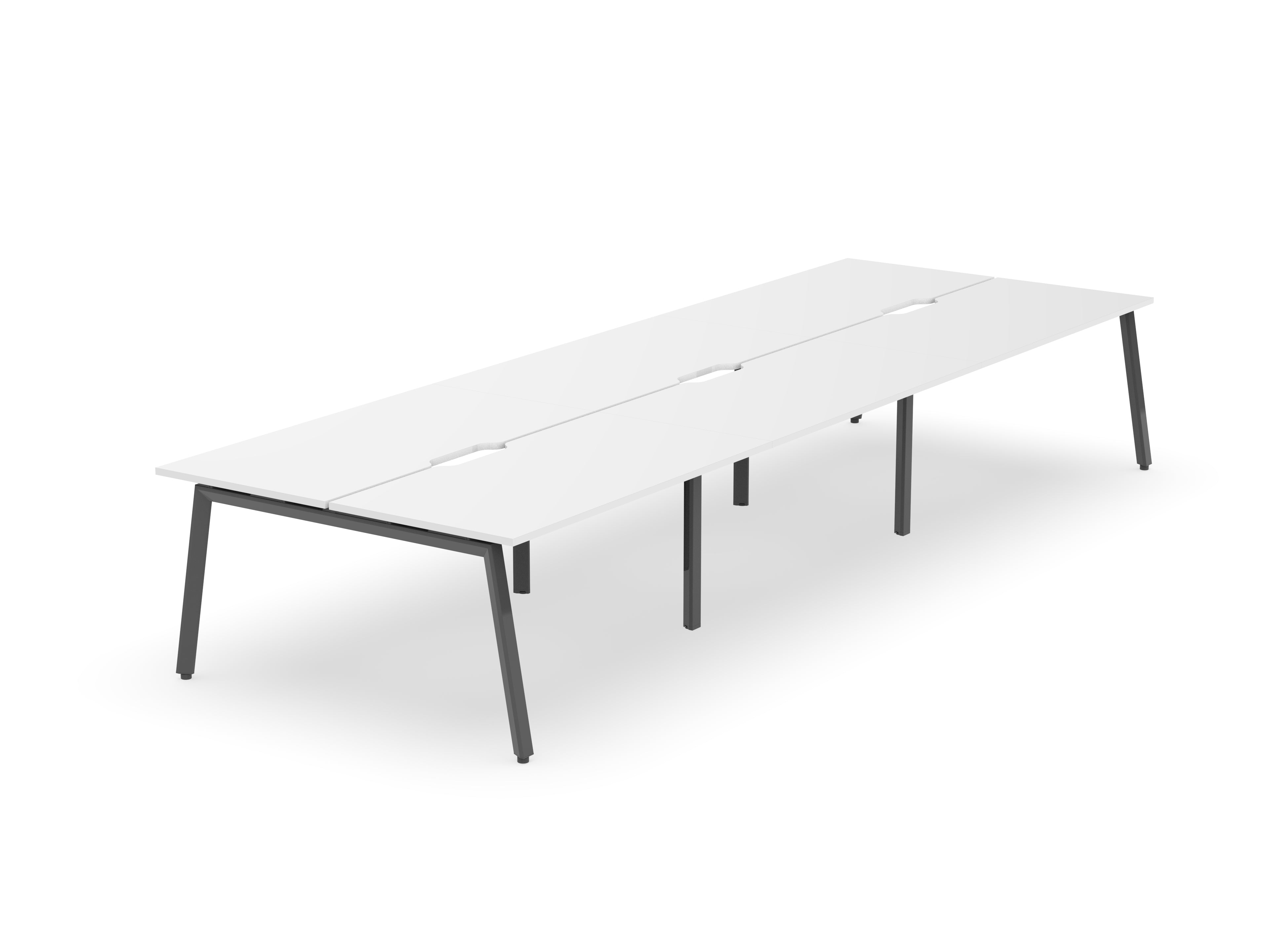 Daytona 6 Person Double Sided Workstation - Without Screen