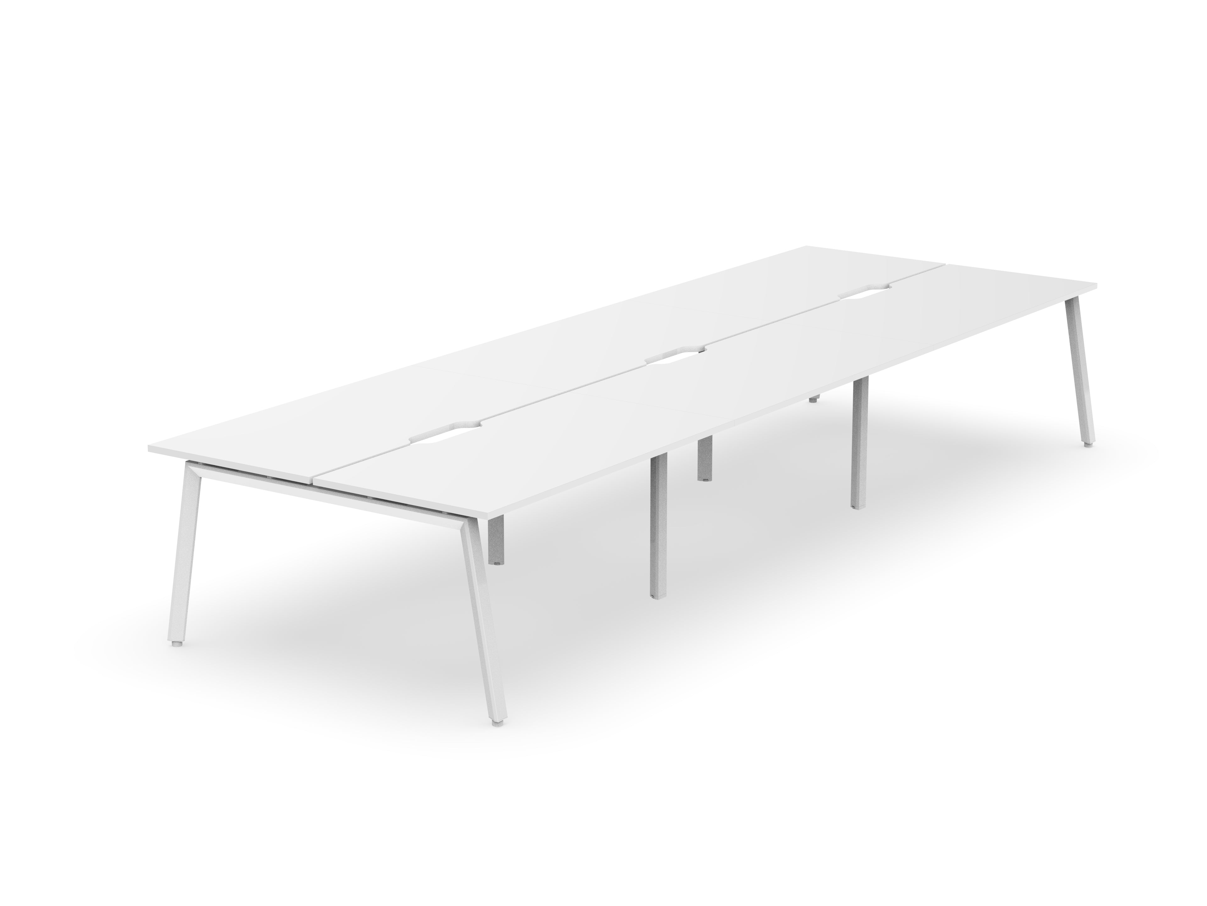 Daytona 6 Person Double Sided Workstation - Without Screen