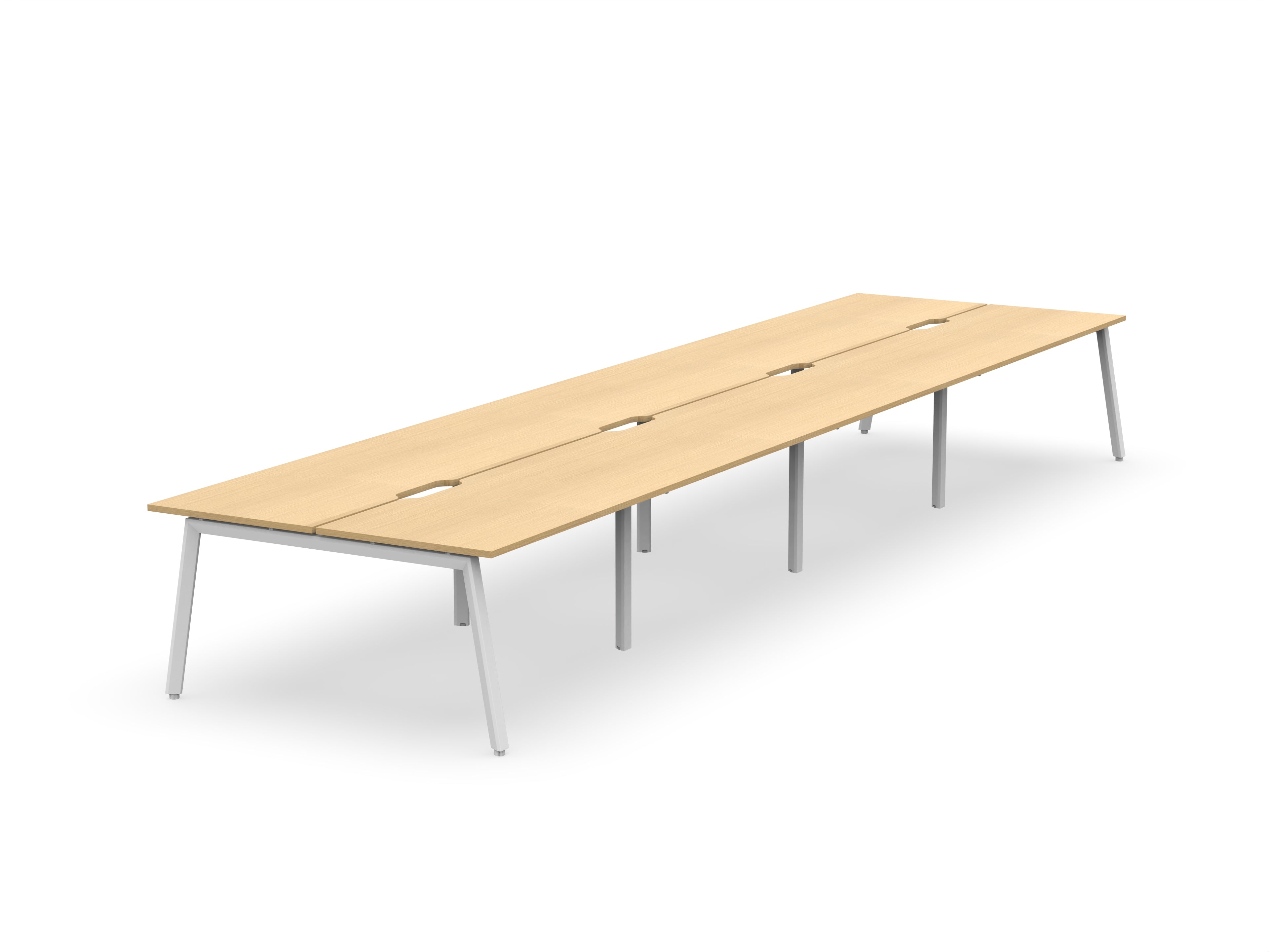 Daytona 8 Person Double Sided Workstation - Without Screen