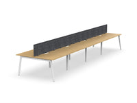 Daytona 8 Person Double Sided Workstation - With Screen-Elite Office Furniture