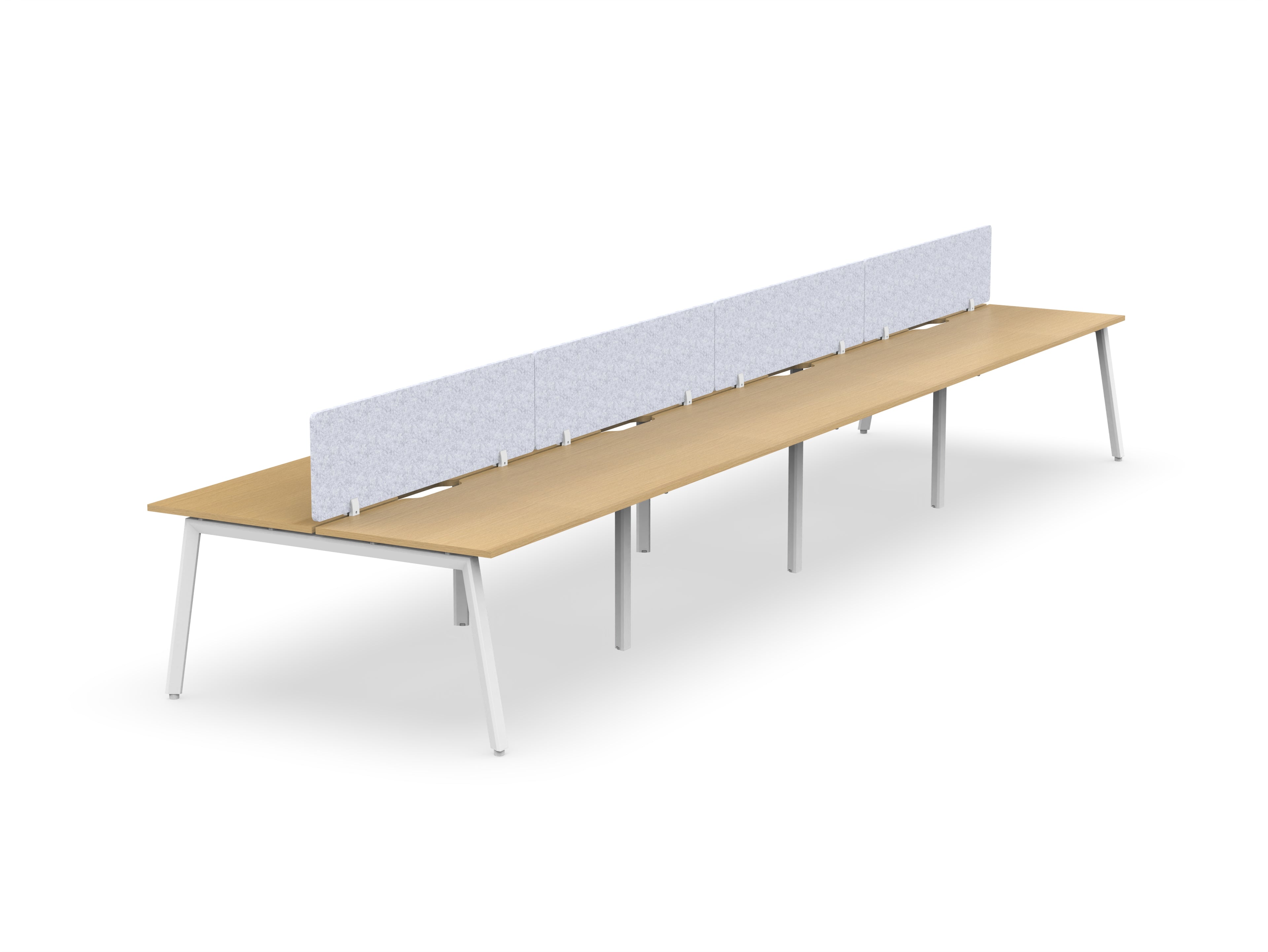 Daytona 8 Person Double Sided Workstation - With Screen